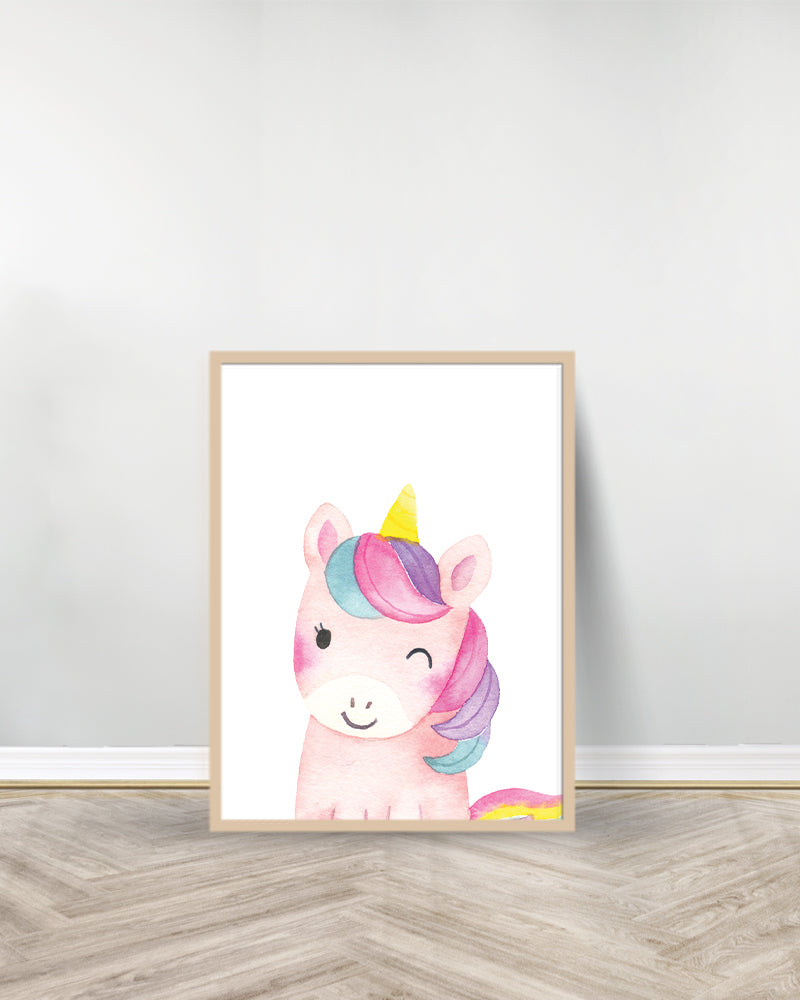 Un Tableau décoratif - Licorne - Bois