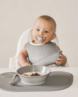 Lot de 2 Bavoirs Twistshake 4M+ - Gris & Blanc