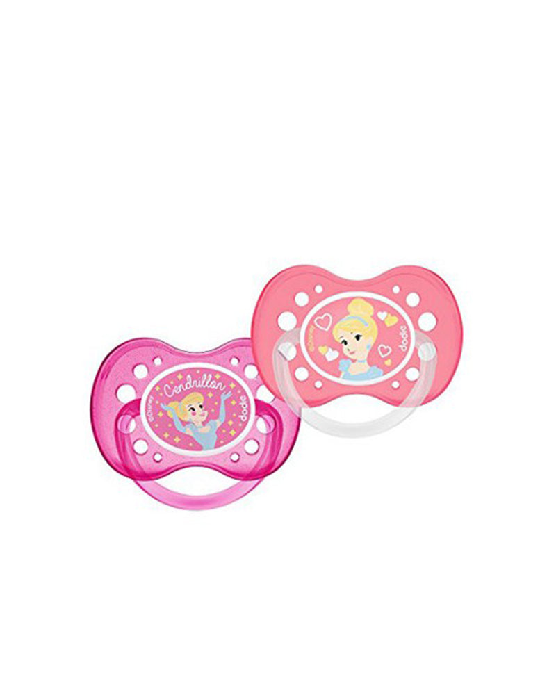 Set of 2 Dodie Anatomical Silicone Pacifiers 18m+ - Cinderella