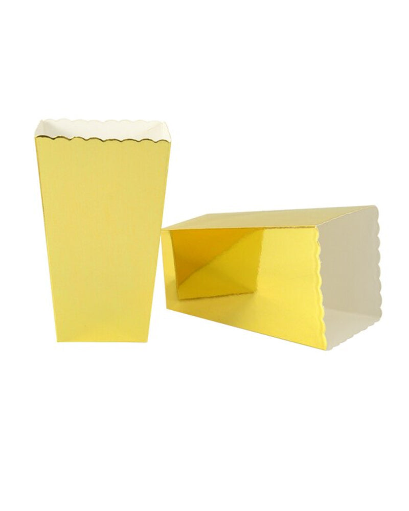 Paper Popcorn Boxes x10 - Gold