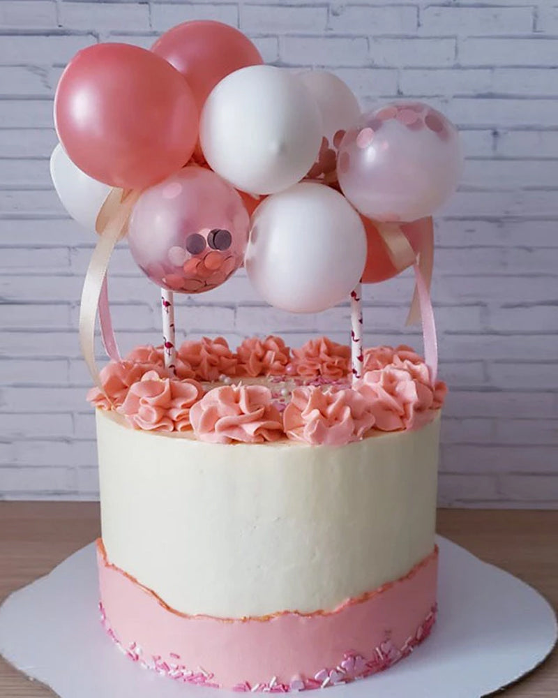 Set de globos de fiesta - Rosa y blanco