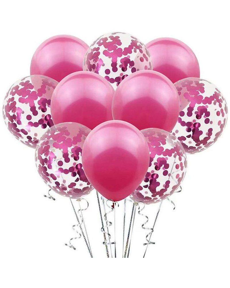 Pack 10 Party Balloons - Fuchsia Pink