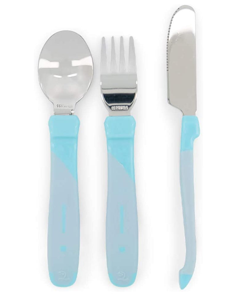 Twistshake Set de Couverts en Acier Inoxydable - Bleu