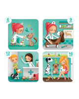 Eurekakids - Puzzle Evolutif 4en1 Vétérinaire 3Ans+