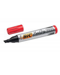 Bic 2300 Chisel Permanent Marker - Red