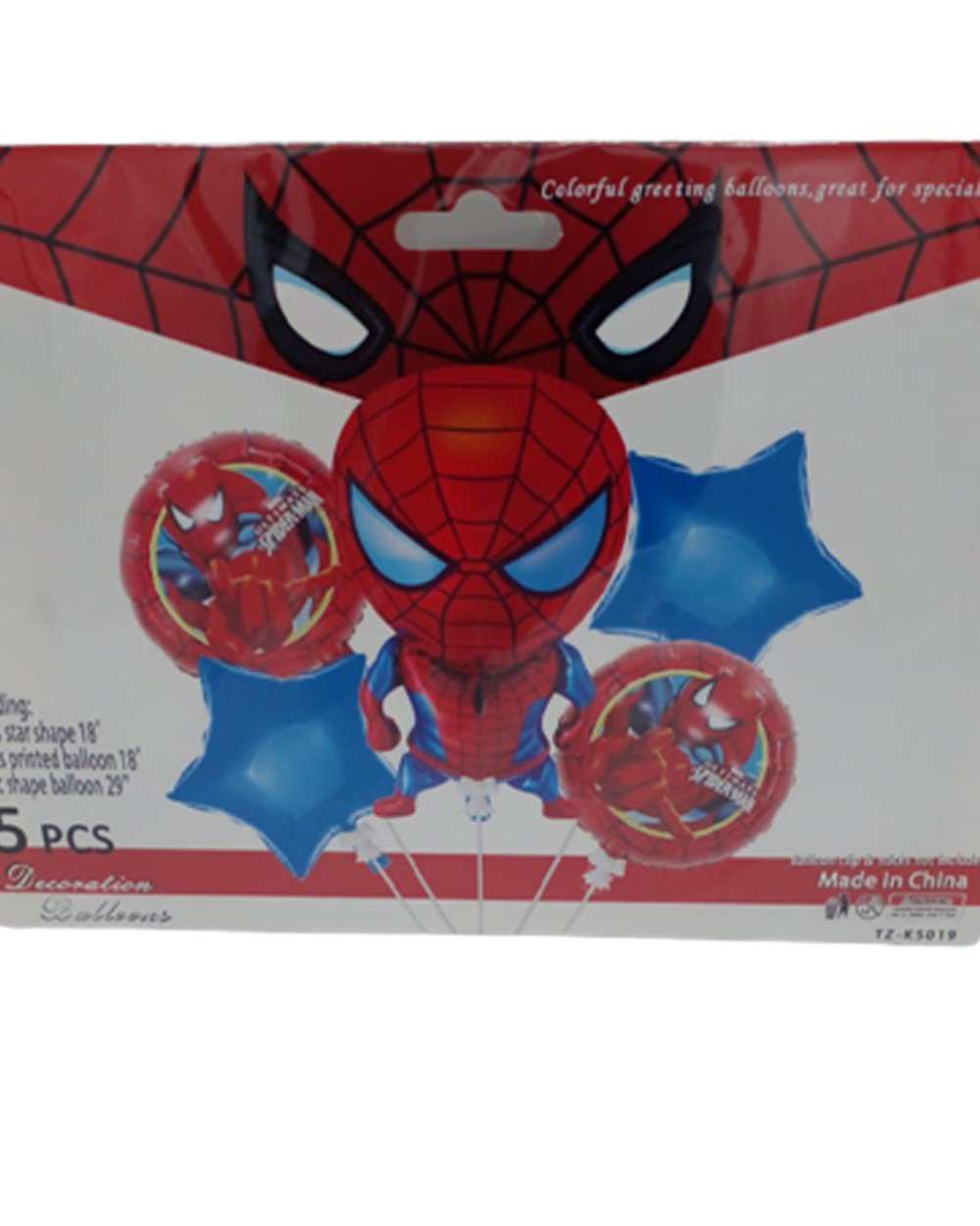 Spider Man Pack 5 Piezas De Decoración Para Cumpleaños