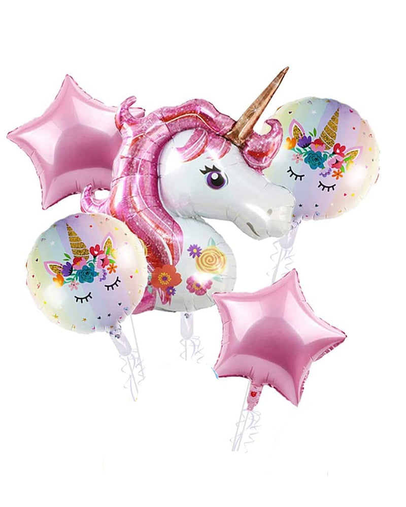 Pack Licorne 5 Pièces de Décoration Pour L'Anniversaire