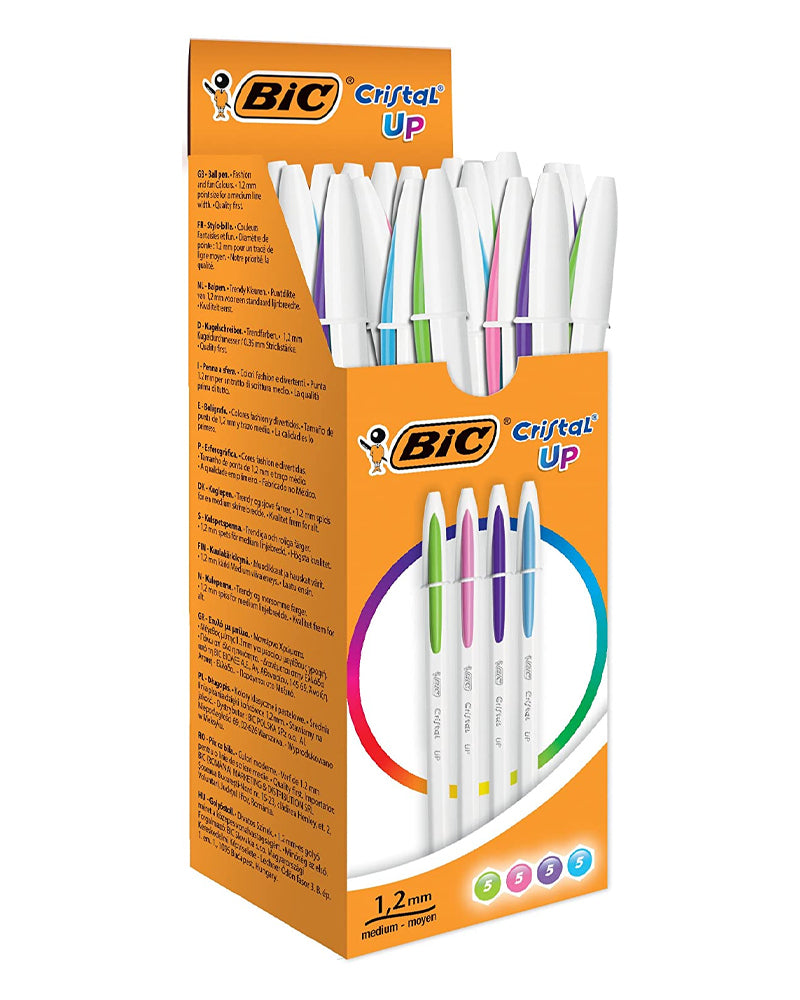 Stylo à Bille Cristal Up Fashion Bic - Couleurs Assorties
