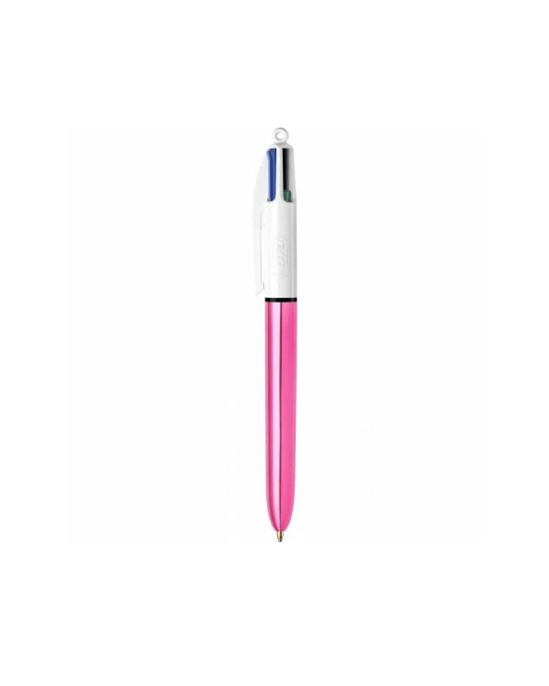 Bolígrafo Bic Shine de 4 colores - Rosa