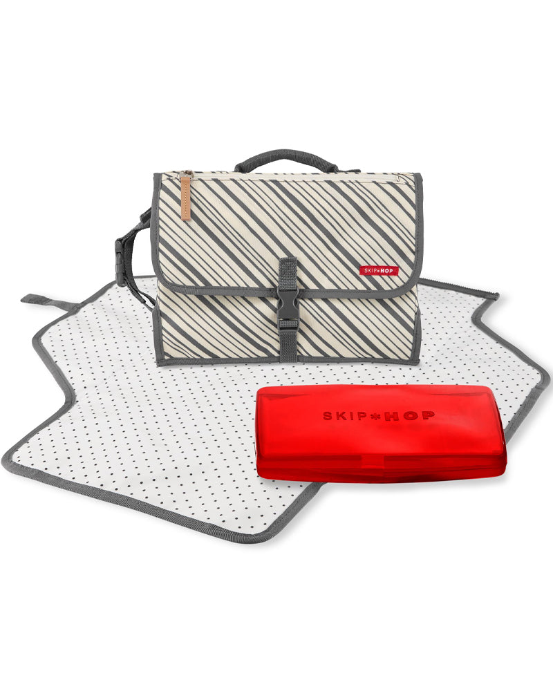 Skip Hop Tapis à Langer Portable - Bande Graphite