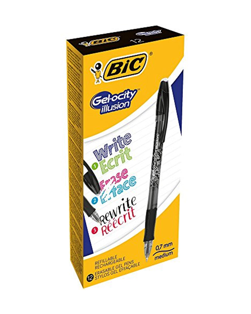 Stylo Bic GelOcity Illusion - Noir