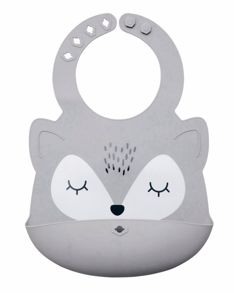 Tiny Twinkle Bavoir en Silicone - Gris