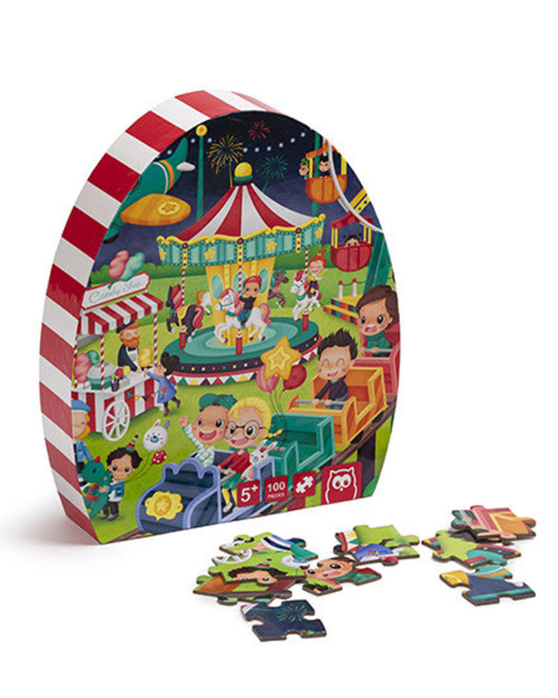 Eurekakids - Puzzle Parque de Atracciones 100 Piezas 5 años+