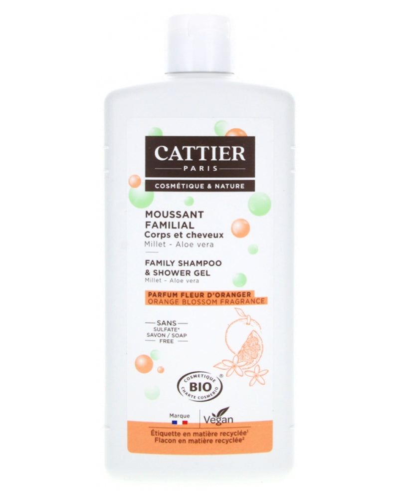 Cattier Family Espuma Cuerpo y cabello sin sulfatos para toda la familia - 500ml