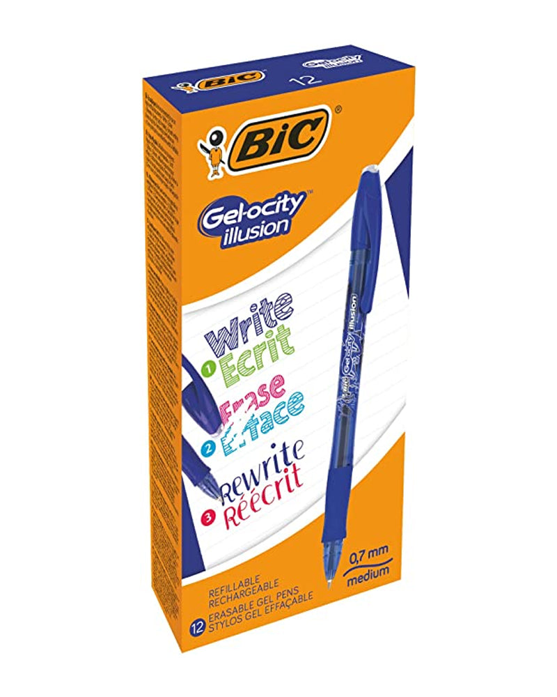 Stylo Bic GelOcity Illusion - Bleu