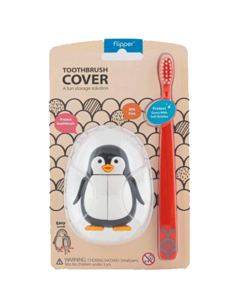 Flipper Toothbrush with Lid - Penguin