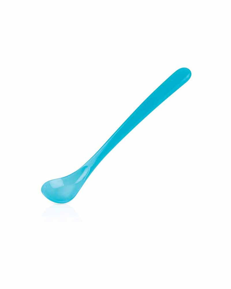 Lot de 2 Cuillères Nûby Thermosensible à Long Manche 6m+ - Turquoise
