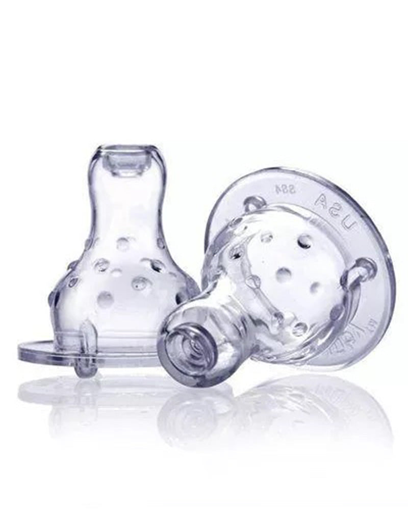 Lot de 2 Tétines en silicone pour biberons à col large 4m+