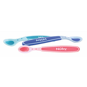 Set of 3 Nûby Long Handle Heat Sensitive Spoons +3m - 3 Colors