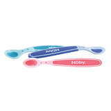Set of 3 Nûby Long Handle Heat Sensitive Spoons +3m - 3 Colors