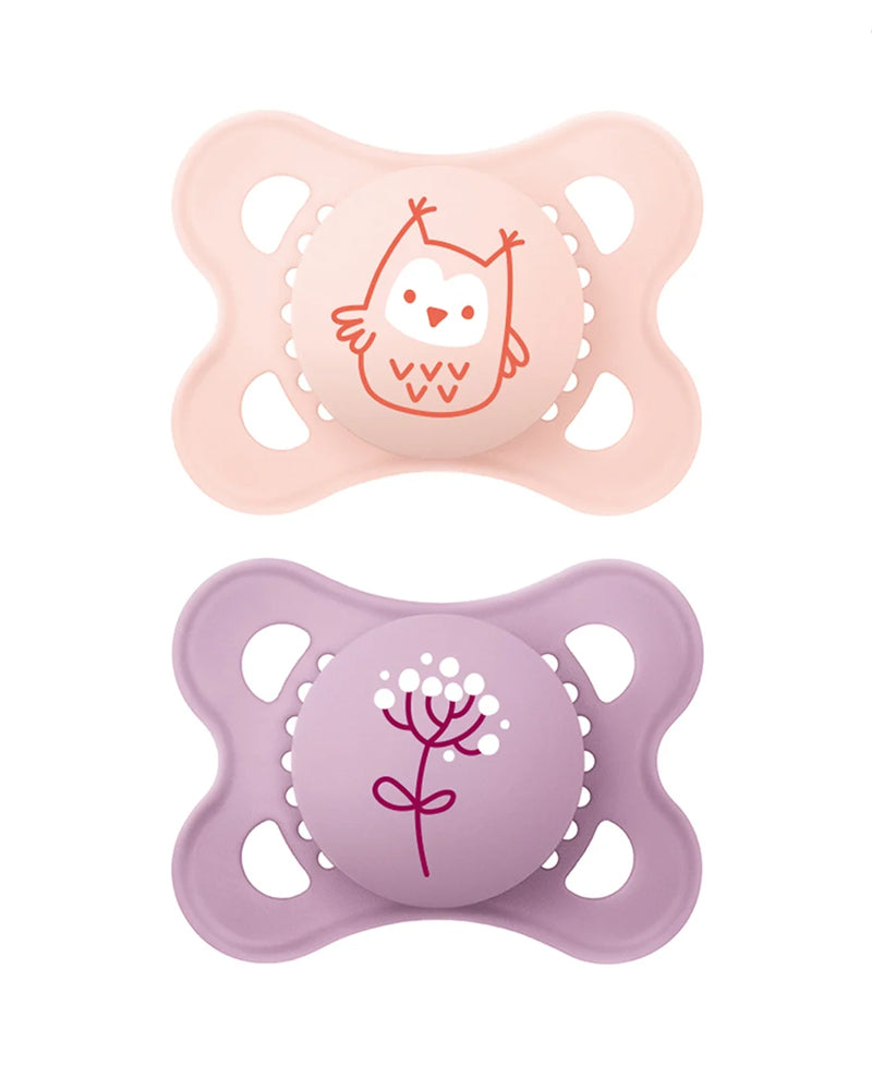 Set of 2 MAM Original Pacifiers 0-6 months - Girl