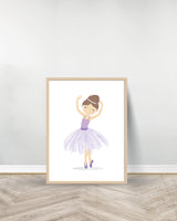Ensemble de 3 Tableaux décoratifs - Les trois Ballerines - Bois