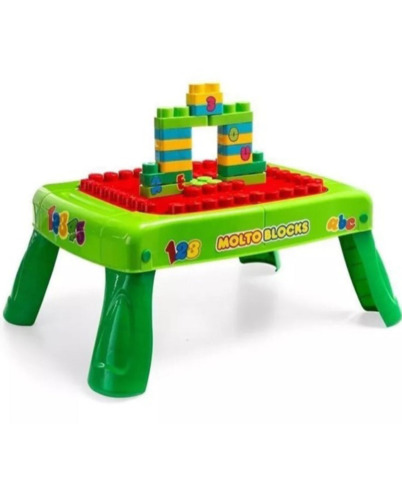 Molto Table Pliable Avec 20 Blocs 12M+