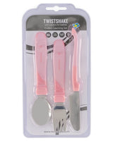 Twistshake Set de Couverts en Acier Inoxydable 12M+ - Rose