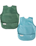 Tiny Twinkle Lot de 2 bavoirs mess-proof - Bleu & Vert