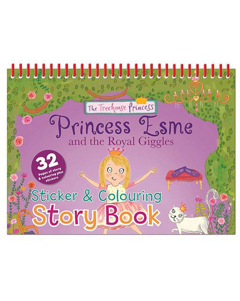 Princess Esme and the Royal Giggles- Sticker & Colouring Story Book