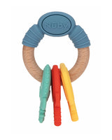 Nûby Wood Silicone Teething Keys 3m+