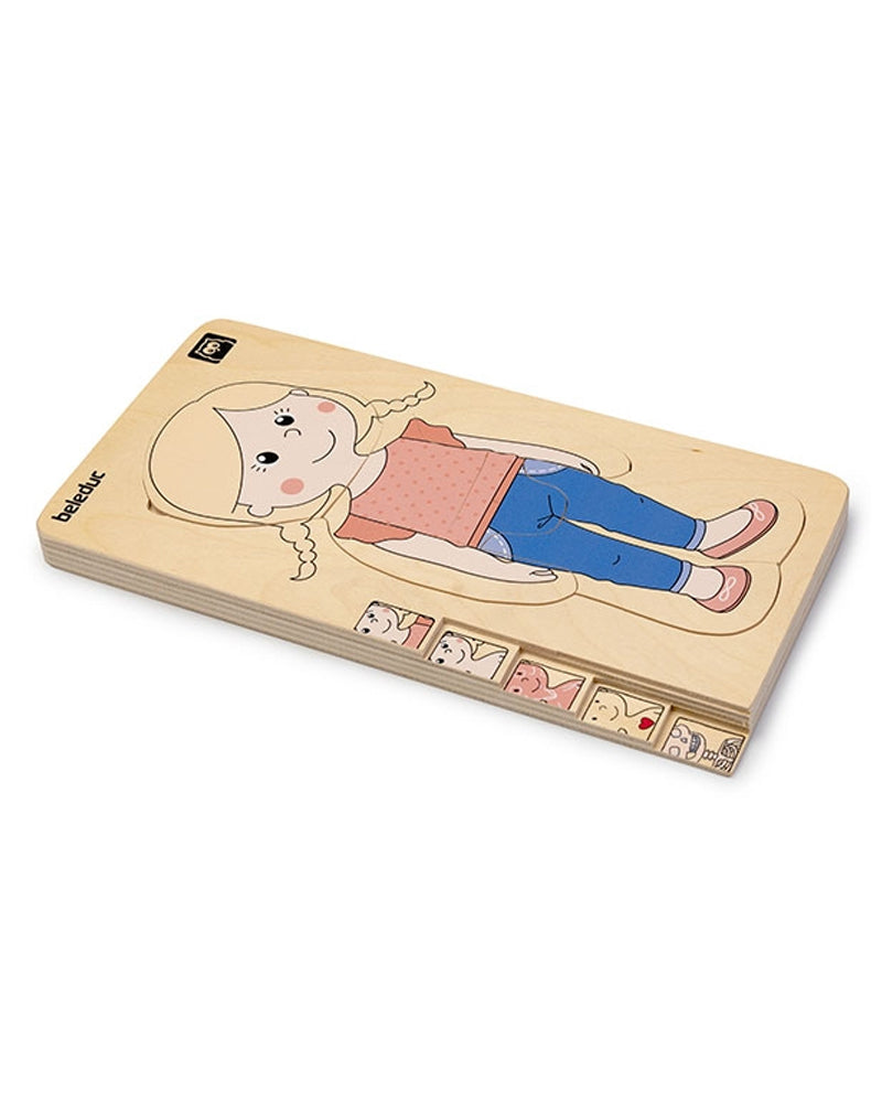 Eurekakids - Puzzle Bois Multi-Couches Féminin 4Ans+