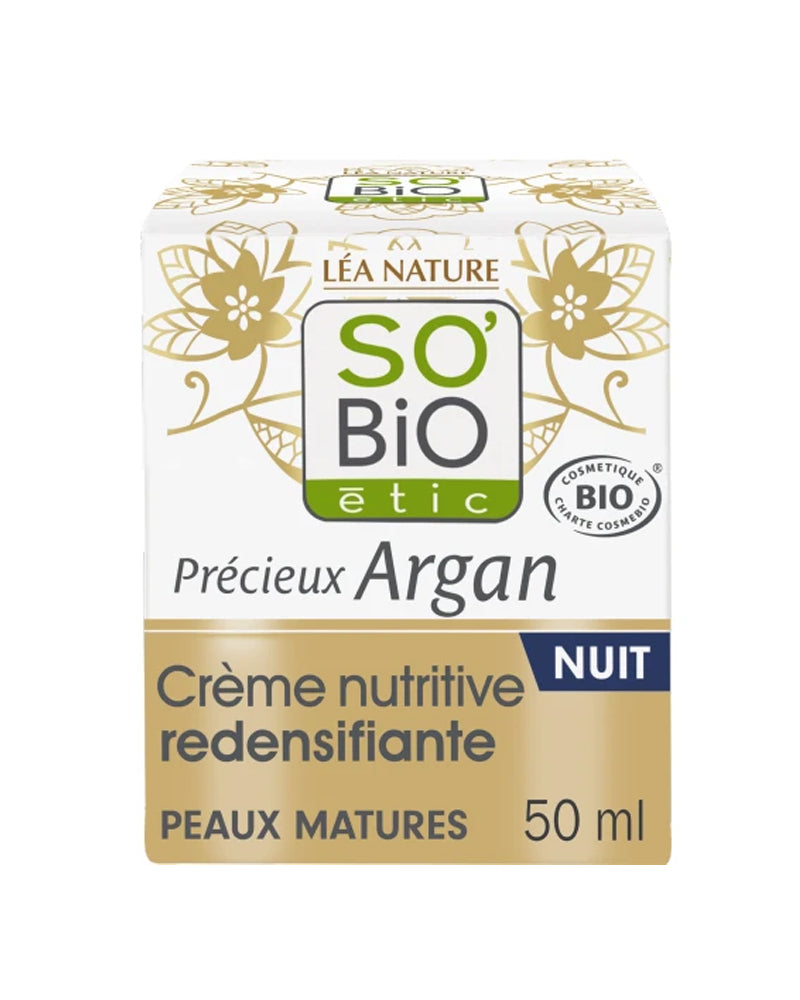 So Bio Crème Visage Nutritive Peaux Matures Nuit Précieux Argane - 50ml