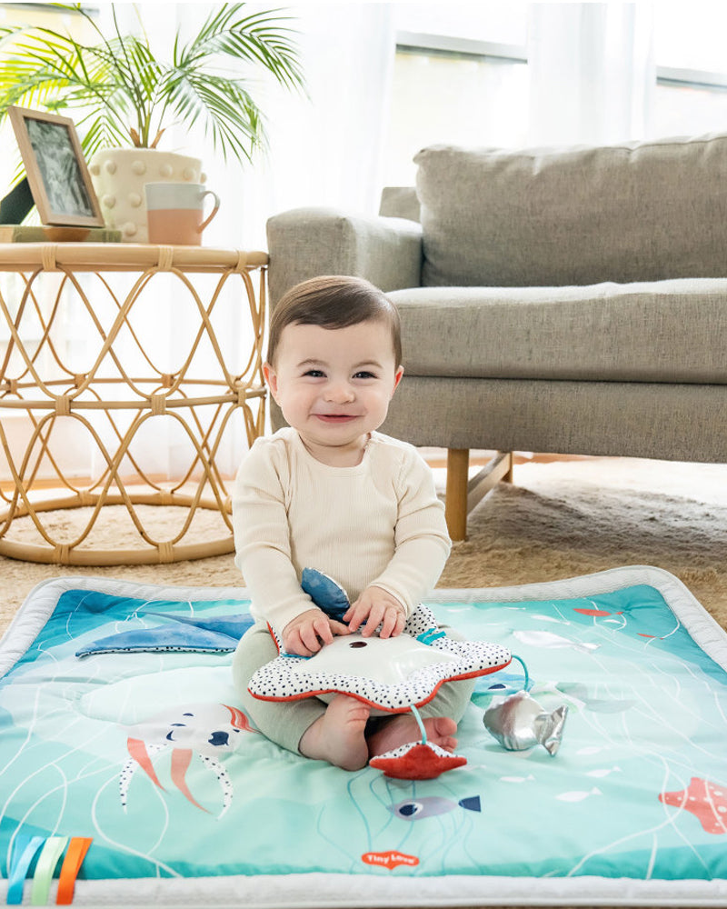 Tapis De Jeu - Tapis D'éveil En Tissu Gymini Océan Tiny Love