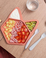 Babymoov Assiette Compartimentée ISY Plate Renard En Silicone