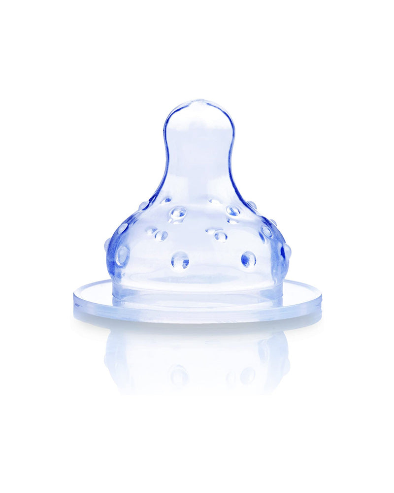 Juego de 2 Tetinas de Silicona de Flujo Variable para Biberones de Cuello Ancho 4M+