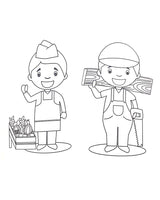 Album de Coloriage - Les Métiers