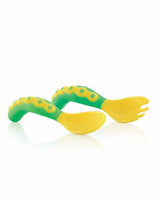 Couverts Nûby d'apprentissage (Cuillères+Fourchette) +9m - Jaune
