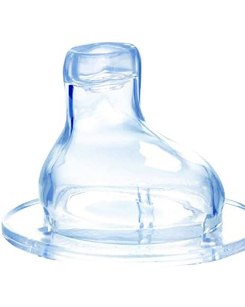 Lot de 2 becs de rechange Nûby à col large en silicone anti-fuite +6m