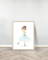 Ensemble de 3 Tableaux décoratifs - Les trois Ballerines - Bois