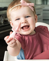 Tiny Twinkle Couverts d'apprentissage en silicone - Rose