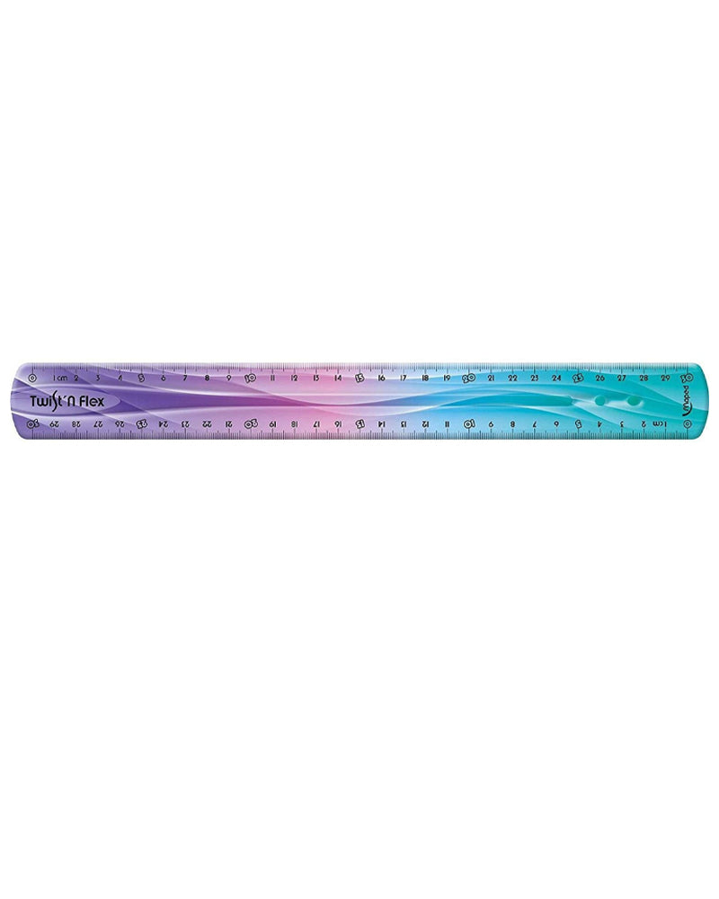 Regla Maped Decorada Twist'n Flex de 30 cm en blister - Azul y Morado