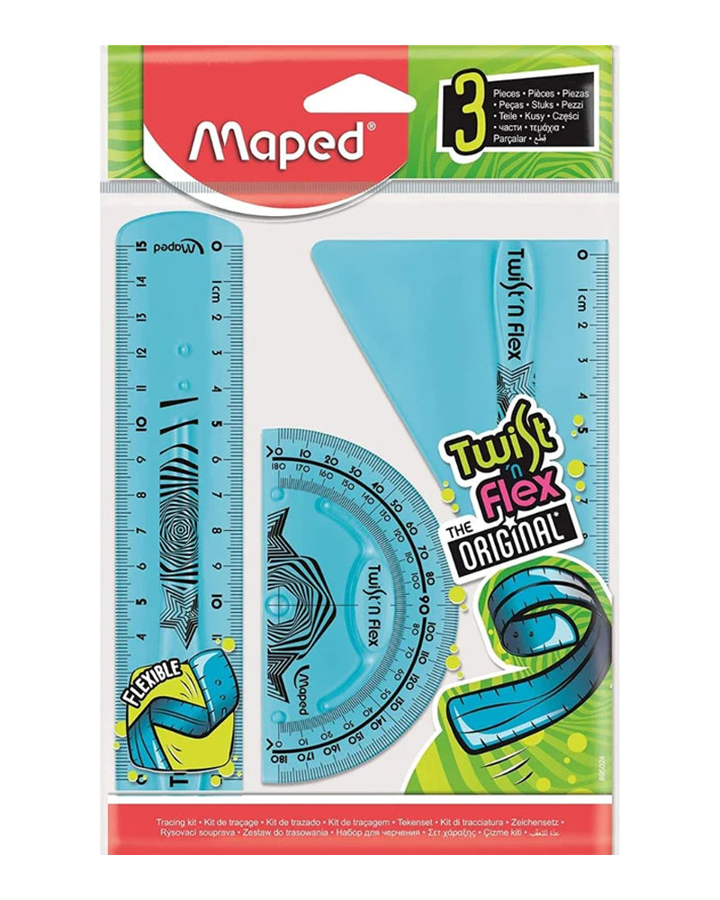 Maped Twist'n Flex Mini Kit De Trazado 3 Piezas - Azul