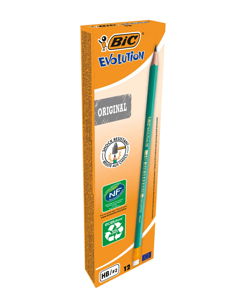 Caja de 12 Lápices Bic Evolution 655 HB