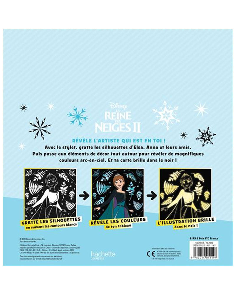 Disney La Reine des Neiges Cartes à Gratter Phosphorescentes