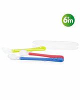 Cuillère souple en silicone Nûby 6m+ - Bleu