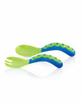 Couverts Nûby d'apprentissage (Cuillères+Fourchette) +9m - Vert