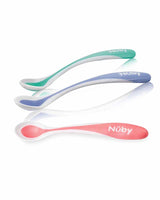 Lot de 2 cuillères Nûby thermosensibles avec bord doux +3m - Rose