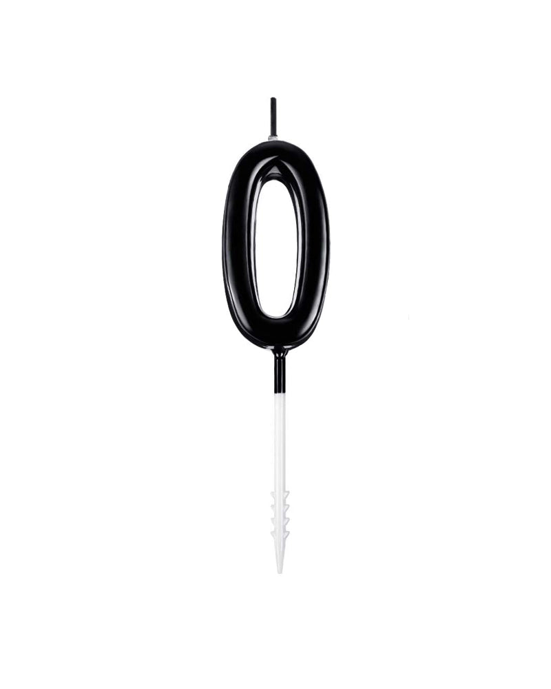 Bougie sous forme de chiffres 0 - Noir