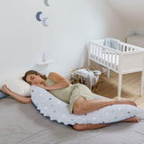 Coussin d'allaitement et maternité BUDDY Moon Doomoo - Bleu & Gris